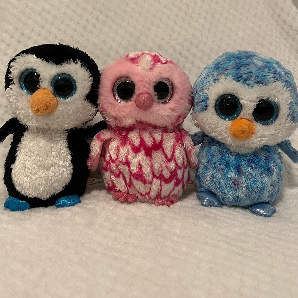 Ty Beanie Boo’s Collection ~ Waddles, Pinky & Ice Cube